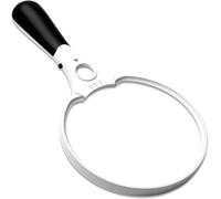 Extra Large LED Handheld Magnifying Glass with Light,25X Lens Zoom Lightweight Shatterproof Magnifiers with LED Light Illuminated Reading Magnifier for Books Newspaper Maps Crafts