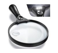Extra Large Led Handheld Magnifying Glass With Light - 2x 4x 25x Lens Zoom Lightweight Shatterproof Magnifiers