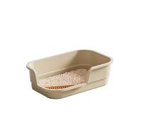 Extra Large Litter with High Sides 25" x17"x13"for Big Cats or -Cats Household,-Splashing Kitty Litter,Pet Non-Stick Coating for Easier Cleaning & Superior Hygiene (Green) Rkz423 (White, 42x28x12cm)