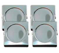 Extra Large Magnetic Metal Clips, 4 Pack, by Better Office Products, Heavy Duty Stainless Steel, XL, 2.2 Inch, Square, 4 Pack