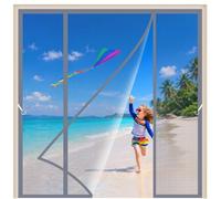 Extra Large Magnetic Screen Doors 120x280cm Tool-Free Installation - no Drilling or Screws Required Easy Walk Through for Family & Pets Grey