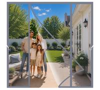 Extra Large Magnetic Screen Doors Grey 210x275cm Gravity Sticks at the Bottom to Prevent Wind from Blowing it Open for Large Porch Entries and Conservatory Transitions