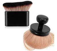 Extra Large Makeup Brush, black Oval Tanning Body Brush Applicator, Professional Blending Tool for Face and Body (Black)