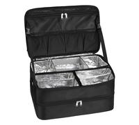 Extra Large Makeup Case, Professional Makeup Train Case for Makeup Artist Traveling Organiser, Double Layer XL Cosmetic Travel Case for Cosmetology with 3 Detachable compartments and 3 Makeup Bags