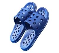 Extra large men's indoor hollow bathroom non-slip slippers size 48 49 50 51 (blue,40/41 EU)