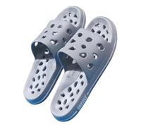 Extra large men's indoor hollow bathroom non-slip slippers size 48 49 50 51 (grey,48/49 EU)
