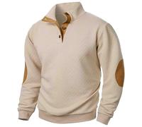 Extra Large Mens Sweatshirt Vintage Sweatshirt Merino Wool Base Layer Mens Fall Jackets with Hood Biker Jacket Men Full Zip Hoodie Merry Christmas Jumper Mens Heated Gilet, (A-Khaki, L)