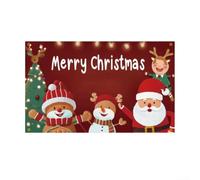 Extra Large Merry Christmas Yard Banner with Santa and Snowman,