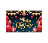 Extra Large Merry Christmas Yard Banner with Santa and Snowman,