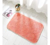 Extra Large Microfiber Bath Mat - Non-Slip Super Absorbent Machine Washable Bathroom Shower Mat for Kitchen & Entryway (Pink 150 x 100 cm)