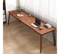 Extra Large Mid-Century Modern Walnut Wood Desk for Home Office - Solid Two-Person Writing & Computer Workstation Stylish Study Table (63"x24"x30")