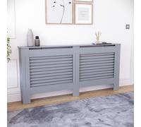 (Extra Large) Milton Radiator Cover Cabinet Vents Dark Grey