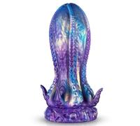Extra Large Mixed Color Monster Anal Plug - Silicone Anal Beads Fisting Toy, Flexible Waterproof Dilator with Suction Cup, Sex Toys for Women (M)