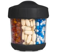 Extra Large Monthly Pill Box Weekly Medicine Storage Box Soft TPU Lid Medicine Box with 7 Large Compartments