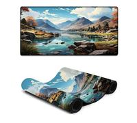 Extra Large Mouse Mat Colorful Beautiful Landscape Art Extended Mouse Pad Smooth SurfaceHigh AccuracyFast MovingAnti ScratchNon Slip Base 30x60cm