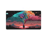 Extra Large Mouse Mat Universe Inside Man AI Art Computer Keyboard Mouse Mat Anti Skid Rubber Base Soft And Durable for Office Home Computers 40x75cm