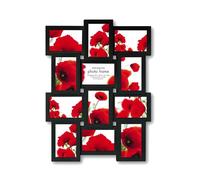 Extra Large Multi Aperture Black Photo Frame for 12 6x4 Photos