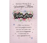 Extra Large Mum Birthday Card, 8 Page Insert, 30.5 x 20.3 cm, Multicolour, Premium Quality Cardstock