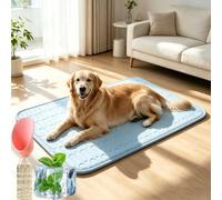 Extra Large Non Gel Cooling Mat for Dogs, Washable Non-Slip Self-Cooling Dog Mat, for Crates Sofas & Summer Garden Relaxation and Ravel Home