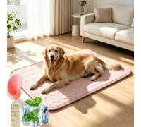 Extra Large Non Gel Cooling Mat for Dogs, Washable Non-Slip Self-Cooling Dog Mat, for Crates Sofas & Summer Garden Relaxation and Ravel Home