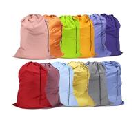 Extra Large Nylon Laundry Bag Travel Laundry Bags with Drawstring Closure Fit a Laundry Basket or Hamper for college dorm and apartment dwellers Machine Washable 30"x40" (Mixed Color 12 Pack)
