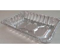 Extra Large Oblong Disposable Aluminium Foil Baking/Roasting Pan/Tray Deep, 432 x 318 x 78 - Box of 100 (£0.85 per Tray)