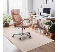 Extra Large Office Chair Mat Non-Slip Desk Mat For Carpet And Hardwood Floors, Durable Floor Protector 6mm Thick For Gamer And Office Chairs, Multi-Use Rug(Size:120×120cm/47×47in,Color:Beige)