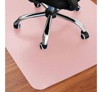 Extra Large Office Chair Mat PU Leather Floor Mat for Hardwood Floor,Non-Slip Computer Gaming Rolling Chair Carpet Heavy Duty Under Desk Rug (Pink,90x120cm)