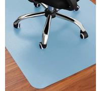 Extra Large Office Chair Mat PU Leather Floor Mat for Hardwood Floor,Non-Slip Computer Gaming Rolling Chair Carpet Heavy Duty Under Desk Rug (Light Blue,90x120cm)
