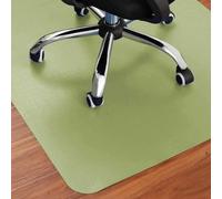 Extra Large Office Chair Mat PU Leather Floor Mat for Hardwood Floor,Non-Slip Computer Gaming Rolling Chair Carpet Heavy Duty Under Desk Rug (Light Green,120x120cm)