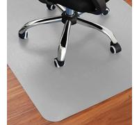 Extra Large Office Chair Mat PU Leather Floor Mat for Hardwood Floor,Non-Slip Computer Gaming Rolling Chair Carpet Heavy Duty Under Desk Rug (Grey,100x100cm)