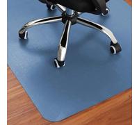 Extra Large Office Chair Mat PU Leather Floor Mat for Hardwood Floor,Non-Slip Computer Gaming Rolling Chair Carpet Heavy Duty Under Desk Rug (Dark Blue,90x120cm)