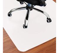 Extra Large Office Chair Mat PU Leather Floor Mat for Hardwood Floor,Non-Slip Computer Gaming Rolling Chair Carpet Heavy Duty Under Desk Rug (White,80x160cm)