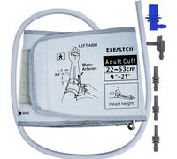 Extra Large Omron-Compatible BP Cuff for Big Arms (9-21 in / 22-53 cm) Replacement - Fits Most Monitors, Grey