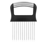 Extra-Large Onion Holder for Slicing, Stainless Steel Tomato and Potato Slicer with Long Needles Versatile Kitchen Food Slicing Guide Meat Tenderizer Tool for Meat Onion Tomato Potato