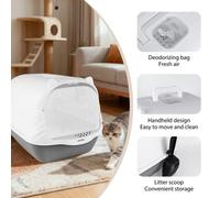 Extra Large Open Cat Litter Tray High Sided Deep Jumbo Rim Pan Box Loo Toilet