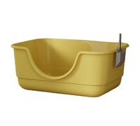 Extra Large Open Cat Litter with High Walls and Tracking Rim Durable Easy Clean Pet Potty Tray for Indoor and Adult Cats (A, 40x30x17cm)