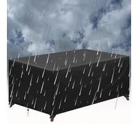 Extra Large Outdoor Furniture Cover Rectangular Rattan Furniture Covers 140x90x100cm(LxWxH) Waterproof Waterproof Upgraded Heavy Duty 420d Oxford Fabric Patio Table Set Protector Windproof Anti-Uv