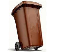 Extra-Large Outdoor Trash Can with Lid ty 28-65 Gallon Capacity Wheeled Garbage Bin Non-Slip Handle Ideal for Residential & Commercial Use (Coffee Color)