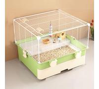 Extra-Large Panoramic Top Hamster Cage & Guinea Pig Cages with Pull-Out Drawers - Golden Bear Special Habitat for Chinchilla, Gerbil, Small Animal Pets(Green,8pcs)