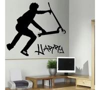 Extra Large Personalised Stunt Scooter Wall Transfer Art Sticker Poster Decal 50X50CM