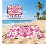 Extra Large Picnic Blanket 200x300 cm, Waterproof Beach Blanket Sandproof Outdoor Picnic Mat Pink,Foldable Portable Easy-to-Clean,datura (2) Camping Mat for Hiking,Party,Grass,Family,Park UZ-73
