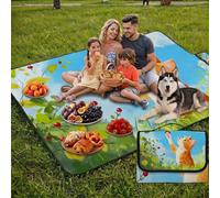 Extra Large Picnic Blanket 200x300 cm, Waterproof Beach Blanket Sandproof Outdoor Picnic Mat Spring,Lightweight Foldable Portable Easy-to-Clean,cat Camping Mat for Hiking,Party,Grass,Family,Park UZ-70