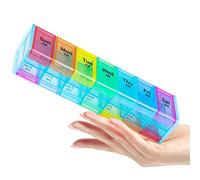 Extra Large Pill Organizer, 2 Times a Day Large Weekly Medicine Organizer, Pill Box 7 Day Am Pm to Hold Daily Fish Oils, Vitamins, Supplements, Jumbo Pill Container with Big BPA Free Pill Holder