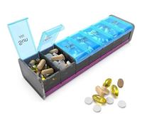 Extra Large Pill Organizer, 7-Day Weekly Pill Box with AM PM Compartments, Jumbo 2 Times a Day Pill Case - Big Pill Holder for Vitamins, Supplements & Medications, Spacious Travel Medicine Organizer