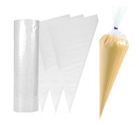 Extra Large Piping Bags - 21inch, 50 Pack Clear Disposable Icing Bags, PE Tear-Proof Strong Icing Bags Thick, Easy Piping Bag for DIY Cake & Cookies (52×25cm, Clear)