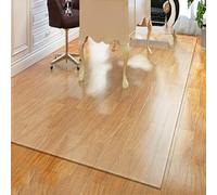 Extra Large Vinyl Plastic Carpet Protector - Clear Floor Runner/Carpet/Hard Wood Floor Protector, Skid-Resistant Desk Mat, 64/80/ 104/128/ 144/152 inch Long
