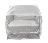 Extra Large Plastic Chair Cover - Waterproof Furniture Protector for Moving and Storage, Transparent Armchair, Lounge and Sofa Cover - 65x42x34 inch