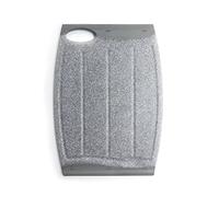 Extra Large Plastic Cutting Board, 16" Non-Slip Cutting Board for Meat, Thicker Kitchen Chopping Board, Unique Design with Multiple Juice Grooves! BPA Free, Dishwasher Safe, Easy Grip Handle (Gray)