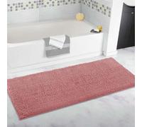 Extra Large Plush Bathroom Rug - Ultra Soft Chenille Non-Slip Bath Mat, Super Water Absorbent Long Runner for Bathroom (Rose, 70x140cm)